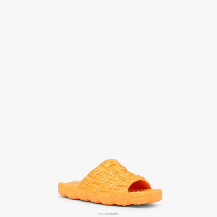 Men Shoes Fendi HP0B2228 Rubber Slides Orange