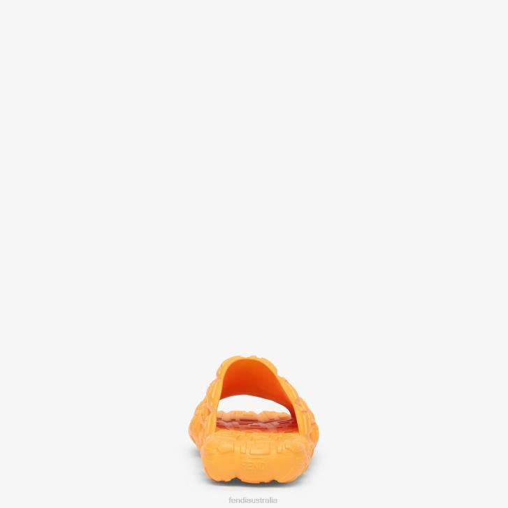 Men Shoes Fendi HP0B2228 Rubber Slides Orange