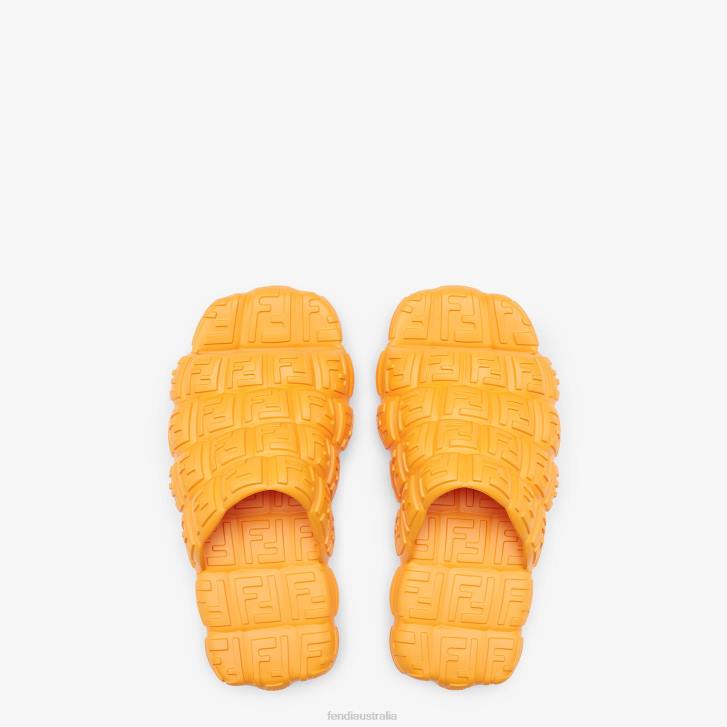 Men Shoes Fendi HP0B2228 Rubber Slides Orange