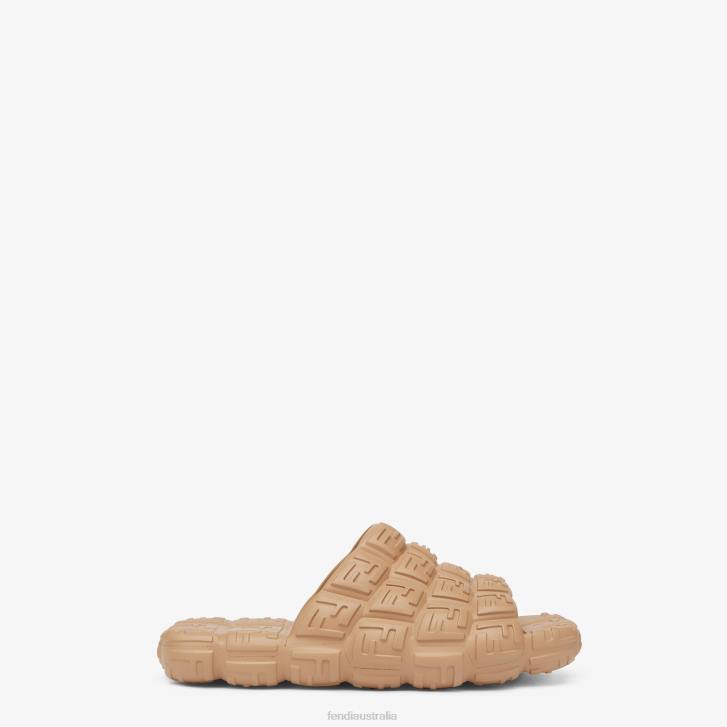 Men Shoes Fendi HP0B2229 Rubber Slides Beige