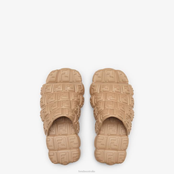 Men Shoes Fendi HP0B2229 Rubber Slides Beige