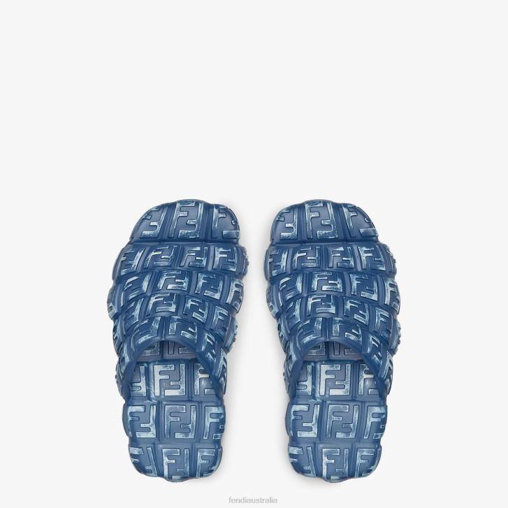 Men Shoes Fendi HP0B2238 Rubber Slides Blue