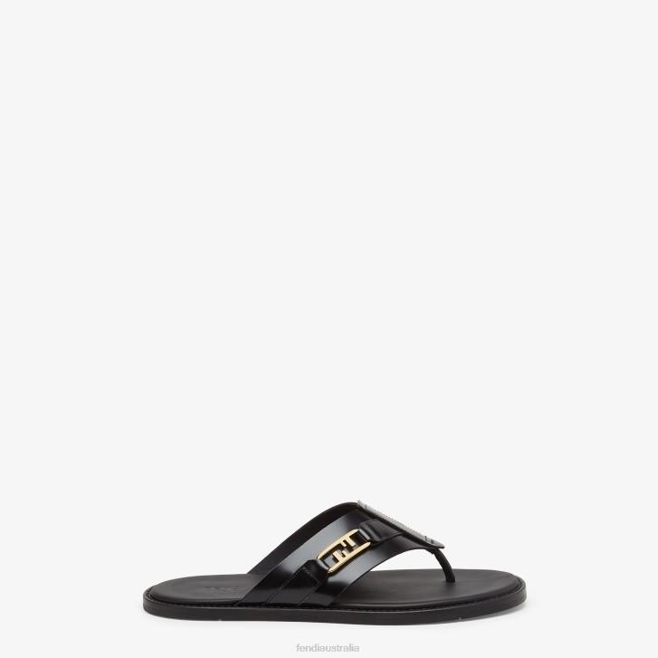 Men Shoes Fendi HP0B2253 Leather Sandals Black