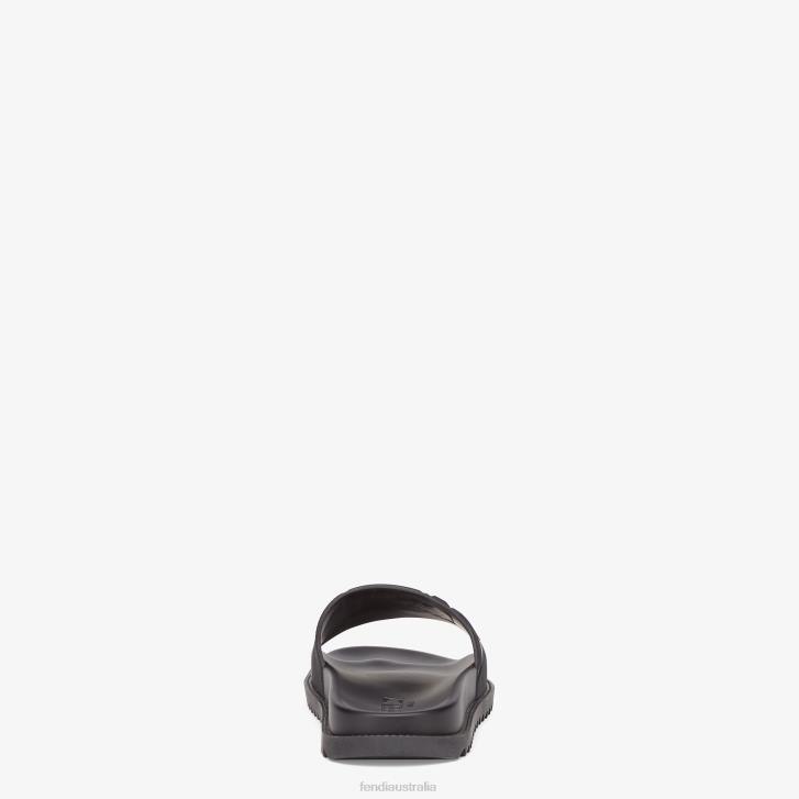 Men Shoes Fendi HP0B2254 Rubber Footbed Black