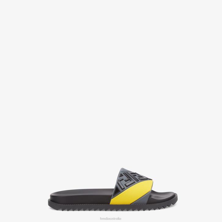 Men Shoes Fendi HP0B2255 Rubber Slides Multicolor