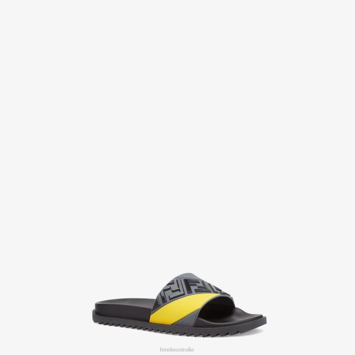 Men Shoes Fendi HP0B2255 Rubber Slides Multicolor