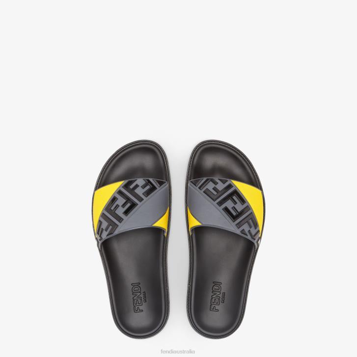 Men Shoes Fendi HP0B2255 Rubber Slides Multicolor