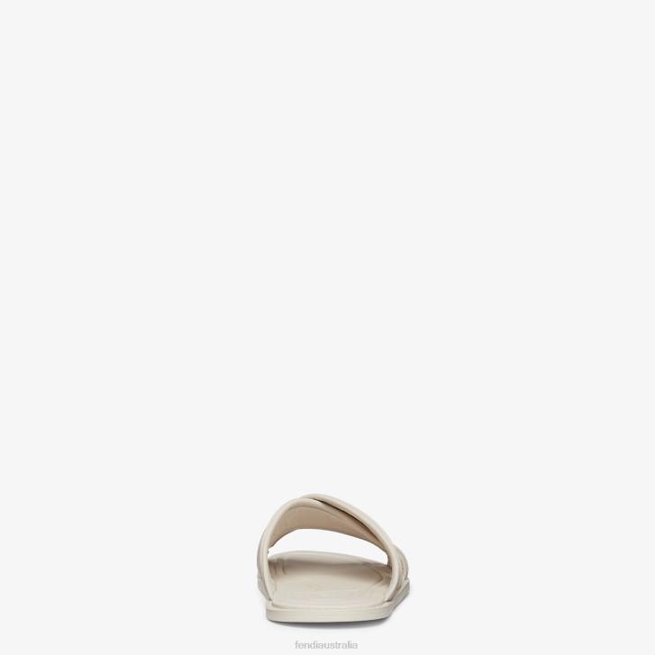 Men Shoes Fendi HP0B2279 Fabric Slides White