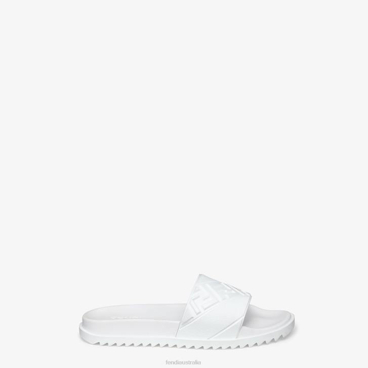Men Shoes Fendi HP0B2321 Rubber Footbed White