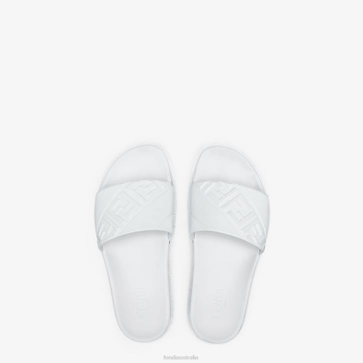 Men Shoes Fendi HP0B2321 Rubber Footbed White