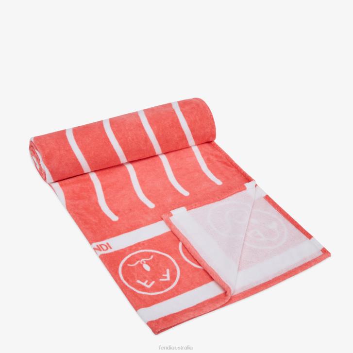 Women Accessories Fendi HP0B116 Cotton Beach Towel Pink