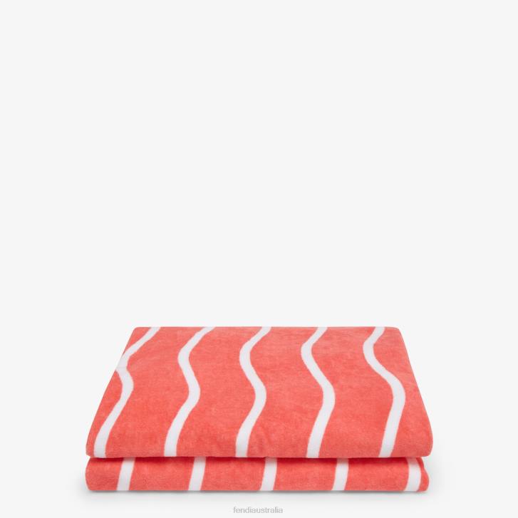 Women Accessories Fendi HP0B116 Cotton Beach Towel Pink