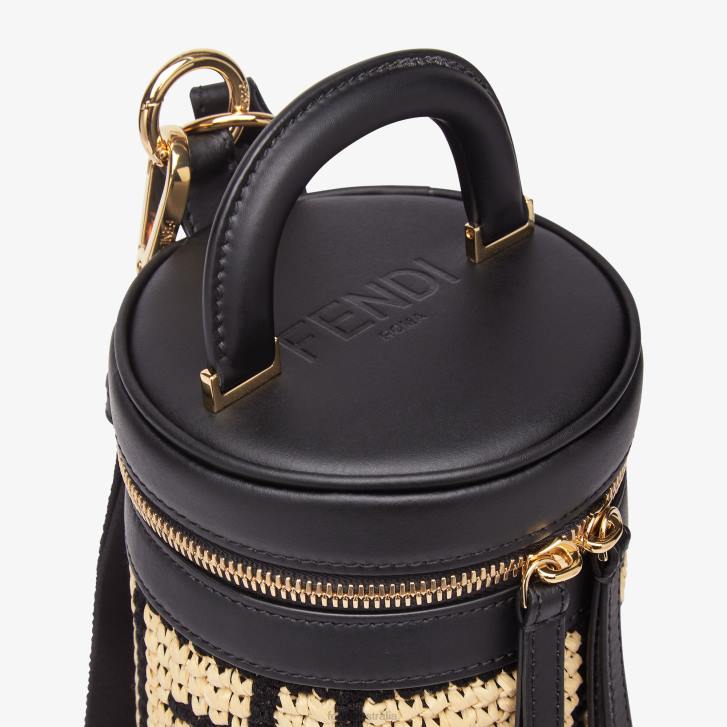 Women Accessories Fendi HP0B328 RaFFia Flask Holder Beige