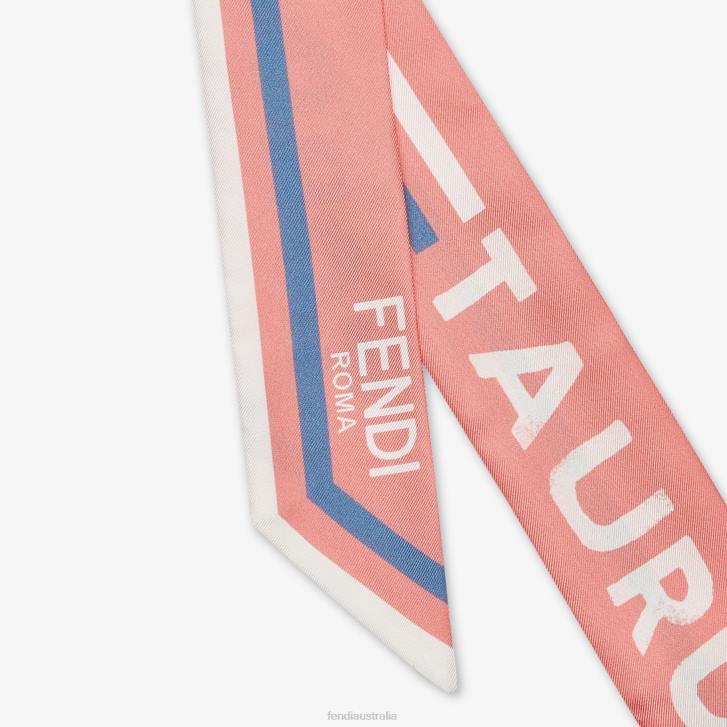 Women Accessories Fendi HP0B125 Wrappy Silk Bandeau Pink