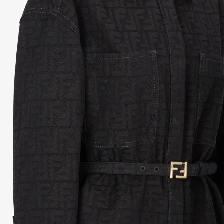Women Apparel Fendi HP0B931 Go-To Jacket In Jacquard Denim Blue