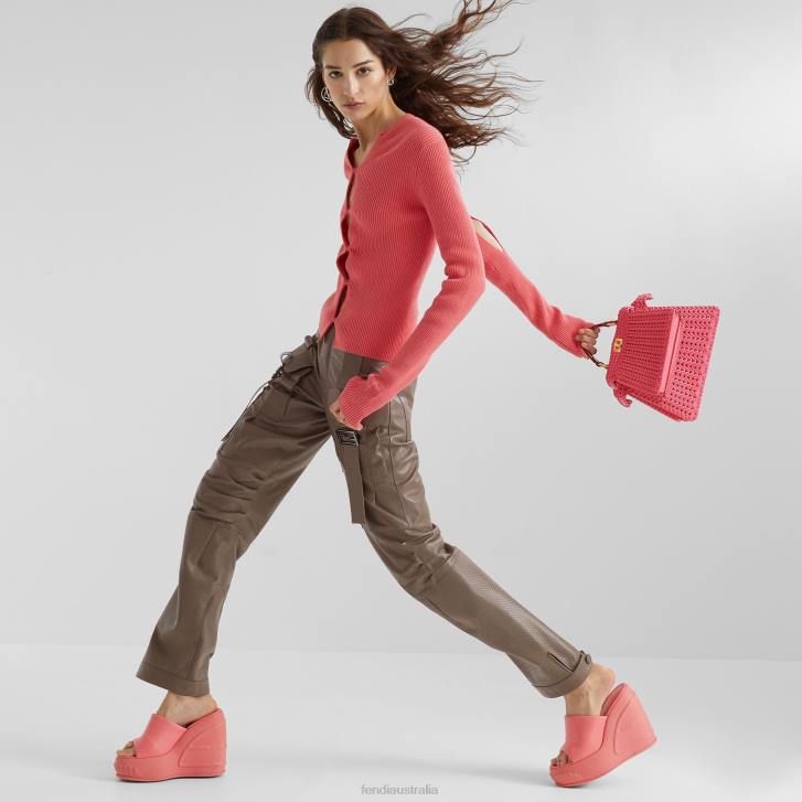 Women Apparel Fendi HP0B1028 Cotton Cardigan Pink