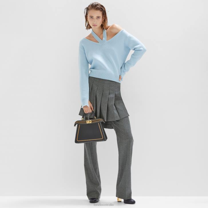 Women Apparel Fendi HP0B930 Cashmere Jumper Light blue