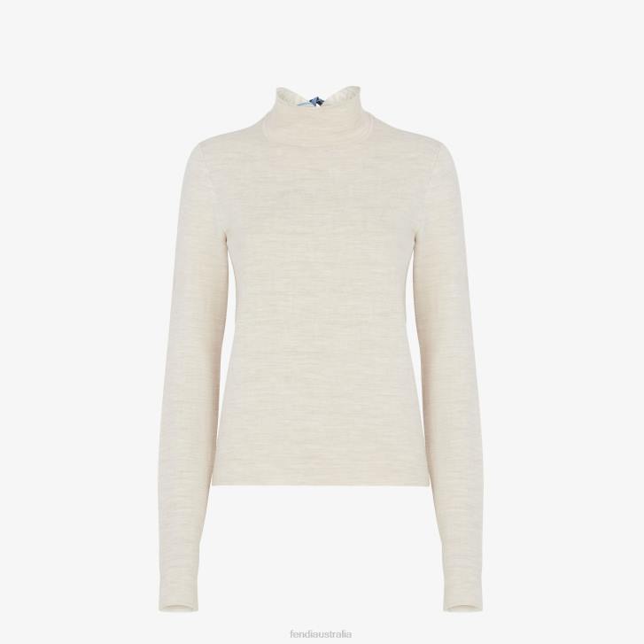 Women Apparel Fendi HP0B997 Wool Sweater Beige