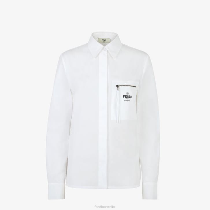 Women Apparel Fendi HP0B1127 Cotton Shirt White