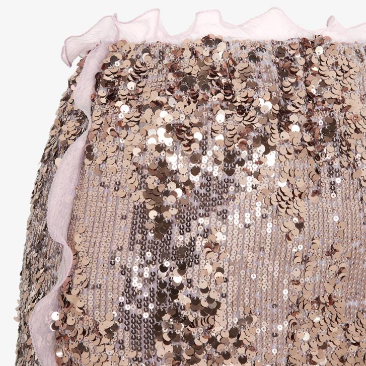 Women Apparel Fendi HP0B1193 Miniskirt With Lilac Sequin Embroidery Purple