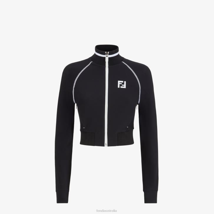Women Apparel Fendi HP0B1174 Tech Fabric Sweater Black - Click Image to Close