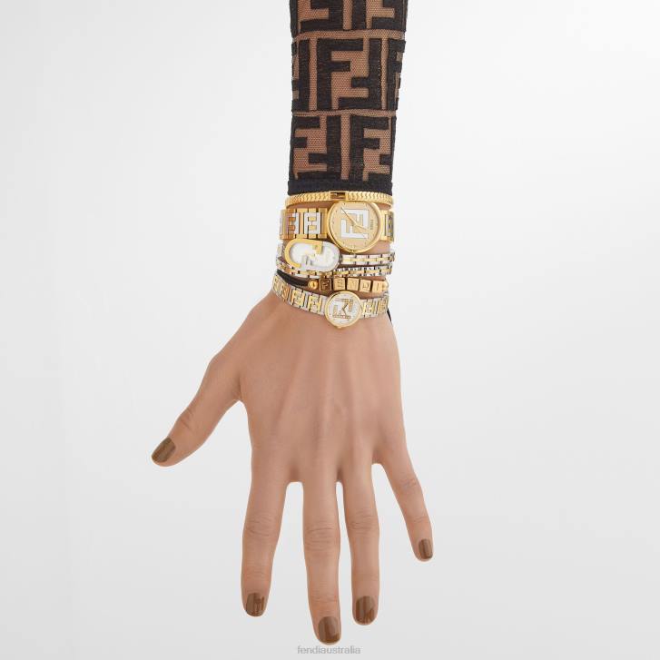 Women Jewelry Fendi HP0B1741 Baguette Bracelet Gold