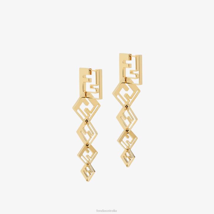 Women Jewelry Fendi HP0B1607 Metal Earrings Gold