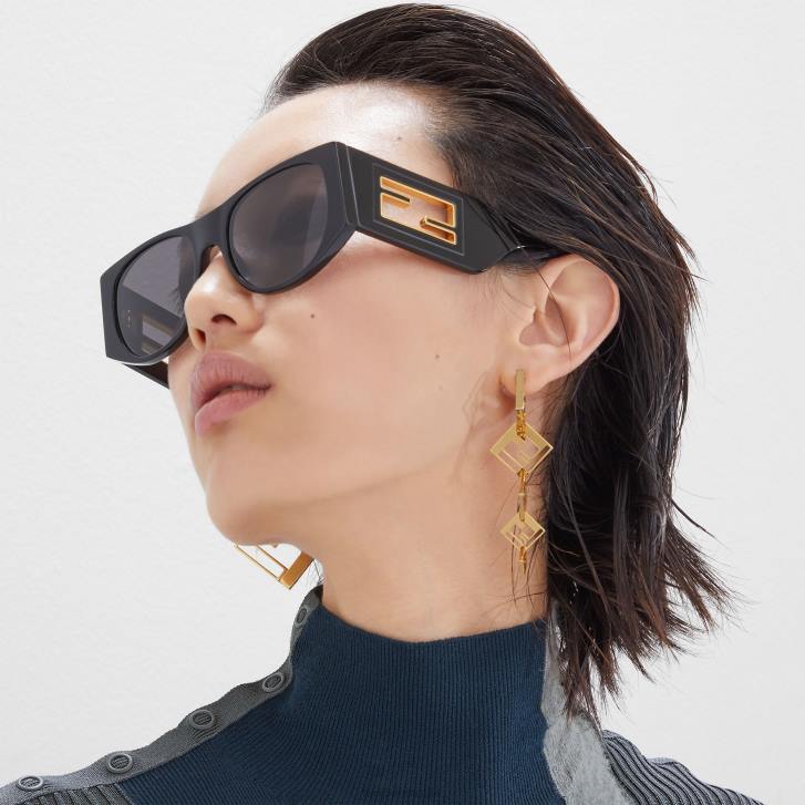 Women Jewelry Fendi HP0B1607 Metal Earrings Gold