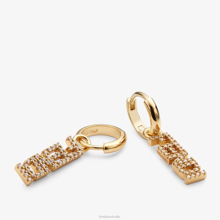 Women Jewelry Fendi HP0B1624 Signature Earrings Gold