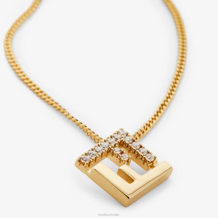 Women Jewelry Fendi HP0B1614 Metal Necklace Gold