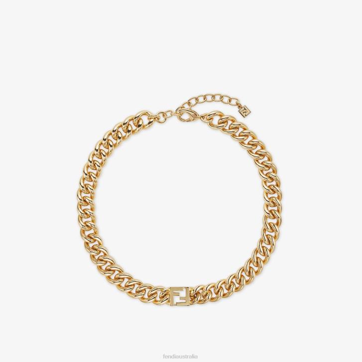 Women Jewelry Fendi HP0B1669 Forever Necklace Gold