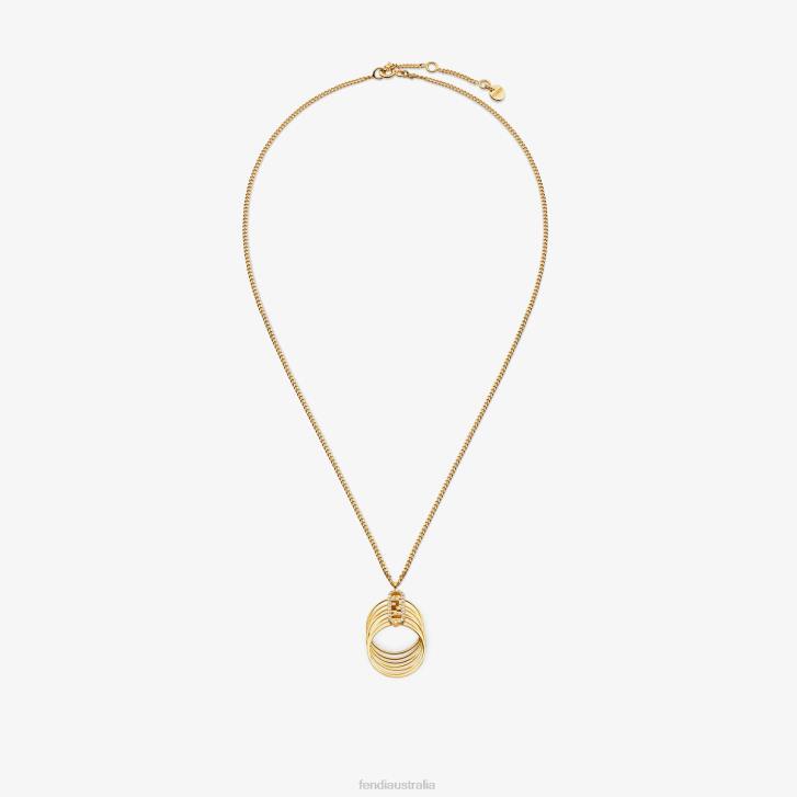 Women Jewelry Fendi HP0B1678 O'Lock Necklace Gold