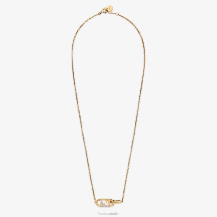 Women Jewelry Fendi HP0B1681 O'Lock Necklace Gold