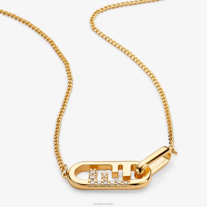 Women Jewelry Fendi HP0B1681 O'Lock Necklace Gold