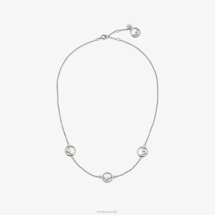Women Jewelry Fendi HP0B1757 Palladiumnecklace Silver