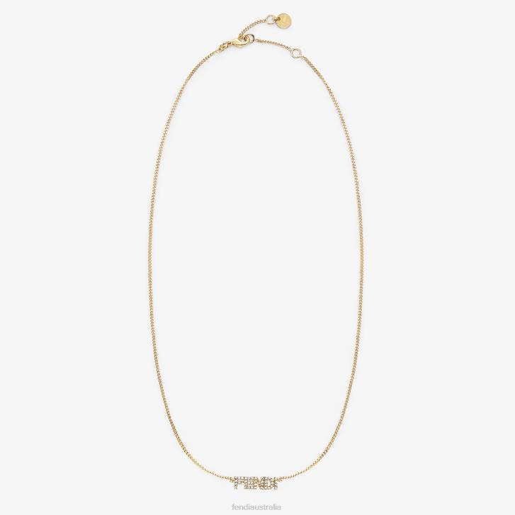 Women Jewelry Fendi HP0B1774 Signature Necklace Gold