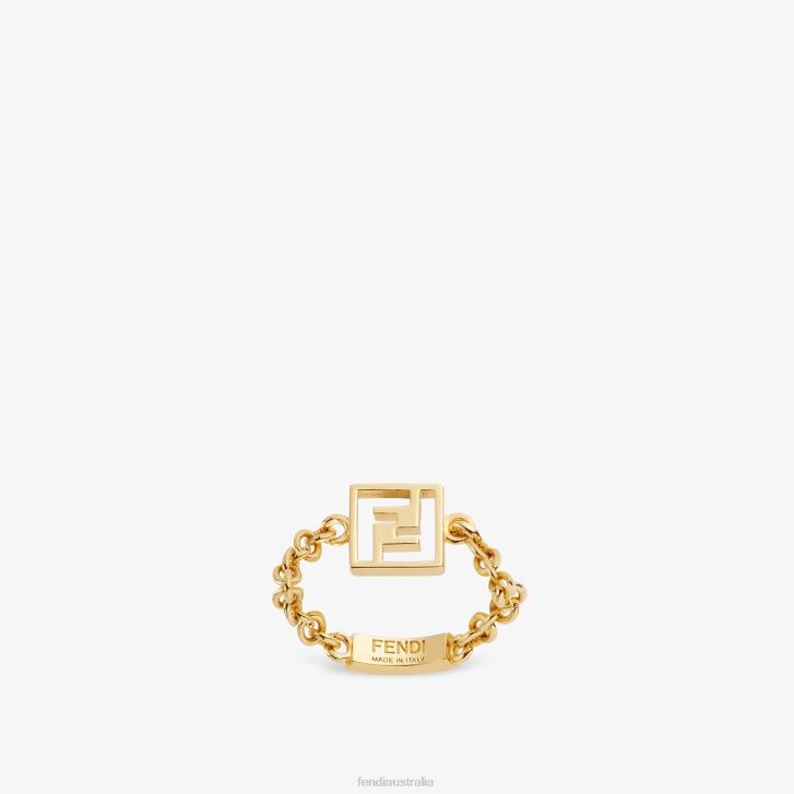 Women Jewelry Fendi HP0B1611 Metal Ring Gold