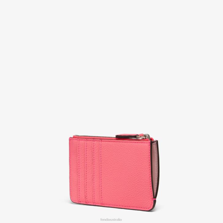 Women Accessories Fendi HP0B1496 Peekaboo Key Case Leather Pouch Pink