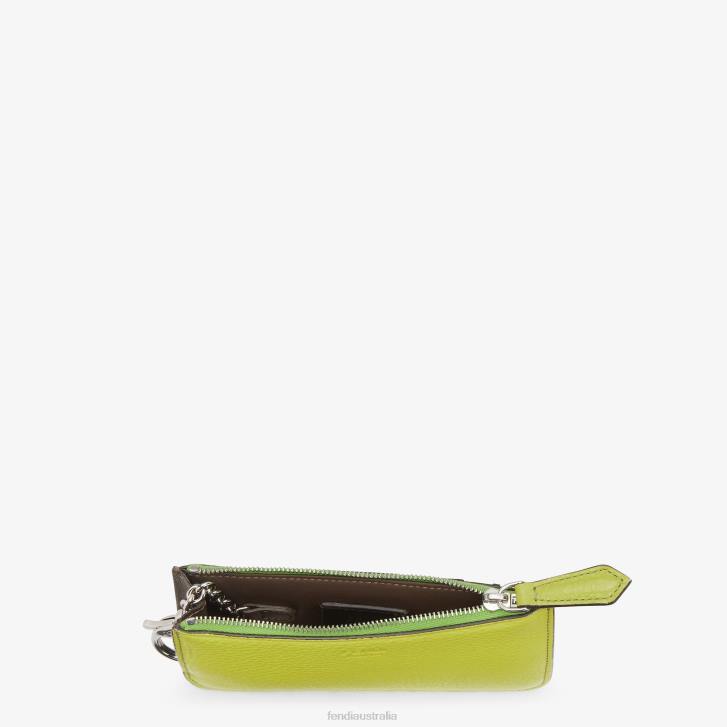 Women Accessories Fendi HP0B1529 Acid Leather Pouch Green