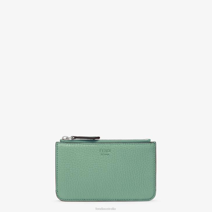 Women Accessories Fendi HP0B1549 Mint Leather Pouch Green