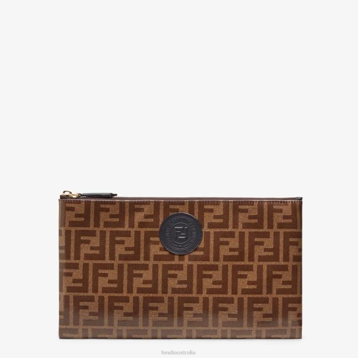 Women Accessories Fendi HP0B1589 Fabric Pouch Brown