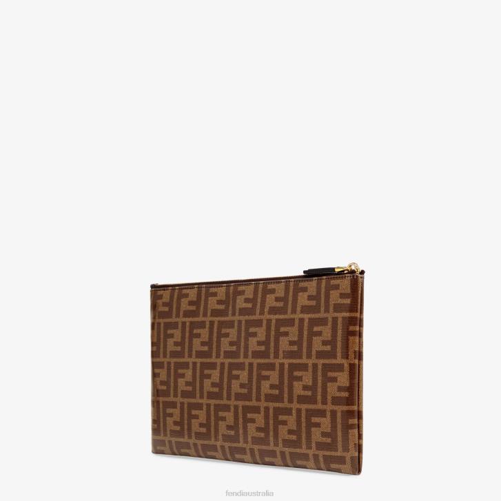 Women Accessories Fendi HP0B1589 Fabric Pouch Brown