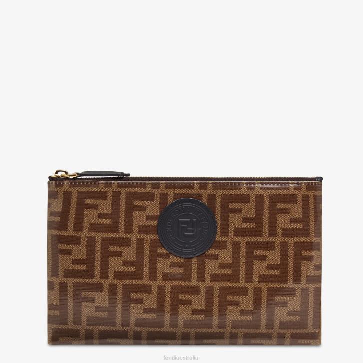 Women Accessories Fendi HP0B1590 Fabric Pouch Brown