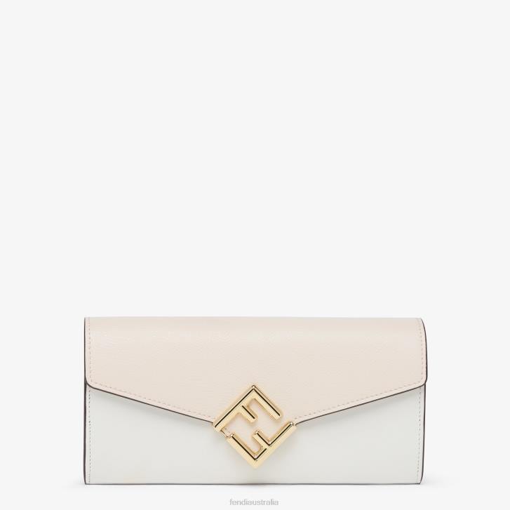 Women Accessories Fendi HP0B1409 Two-Tone And Camellia Leather Wallet Pink