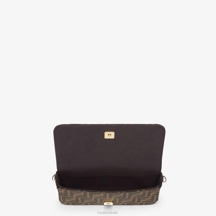 Women Accessories Fendi HP0B1415 FF Fabric Wallet Brown