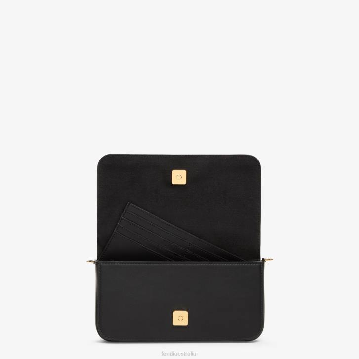 Women Accessories Fendi HP0B1417 Graphy On Chain Leather Wallet Black