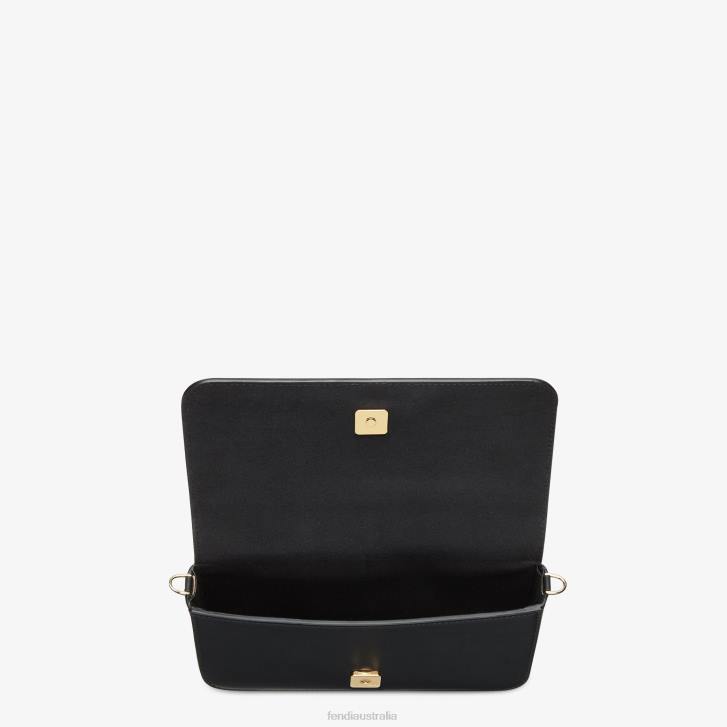 Women Accessories Fendi HP0B1417 Graphy On Chain Leather Wallet Black