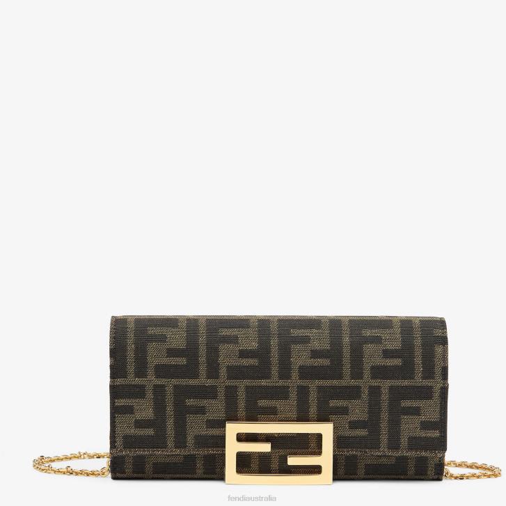 Women Accessories Fendi HP0B1418 Fabric Wallet Brown