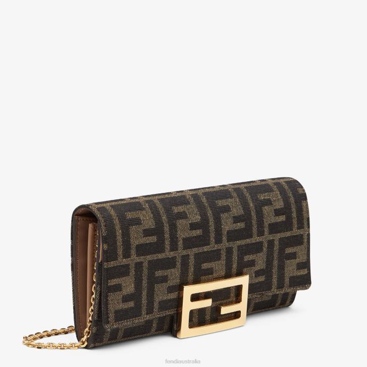 Women Accessories Fendi HP0B1418 Fabric Wallet Brown
