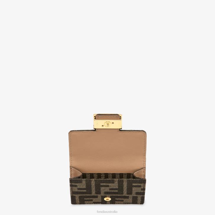 Women Accessories Fendi HP0B1419 Fabric Wallet Brown